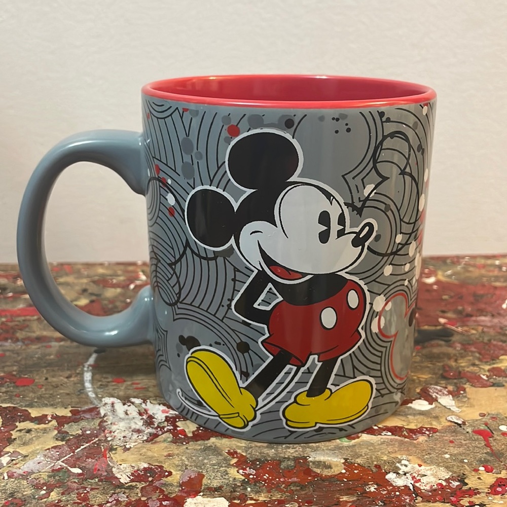 Disney Silver Buffalo Large Grey Mickey Mouse Mug